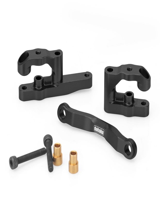 daitoku RC Steering Set Aluminum Upgrade Parts Steering Assembly for 1/18 Arrma Granite Typhon GROM 1/16 Mojave GROM 1/12 Losi Nascar RC Car (Black) - Image 5